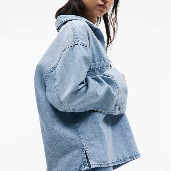 H&M Denim Pullover Shirt Size extra large - Picture 4 of 9